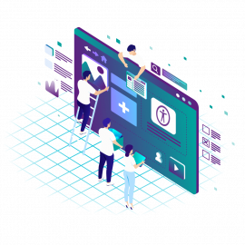 Grafisches Bild das Barrierefreiheit symbolisiert