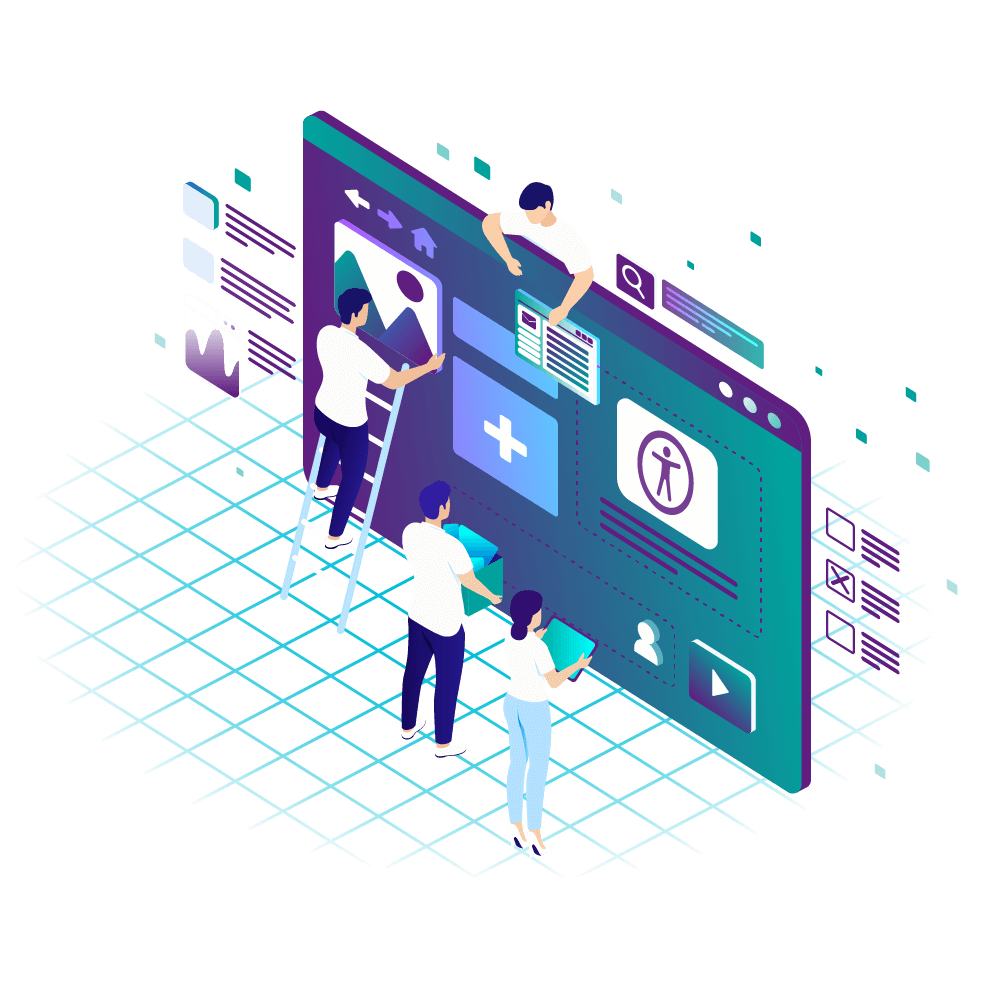 Grafisches Bild das Barrierefreiheit symbolisiert