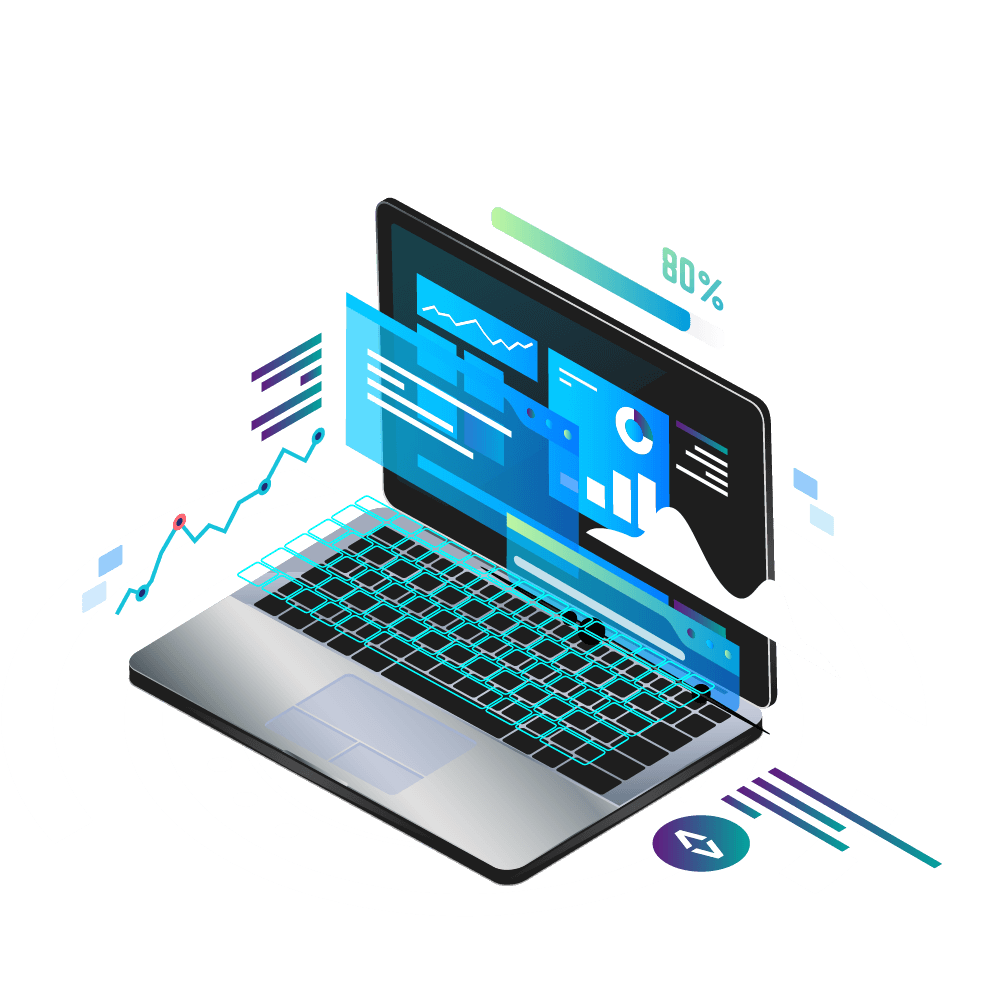 Grafisches Bild das Digitalisierung symbolisiert