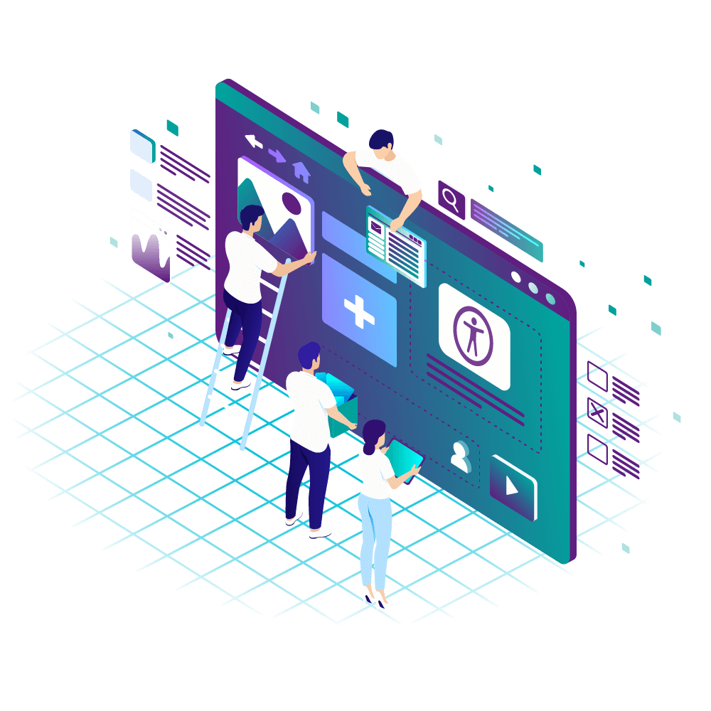 Grafisches Bild das Barrierefreiheit symbolisiert